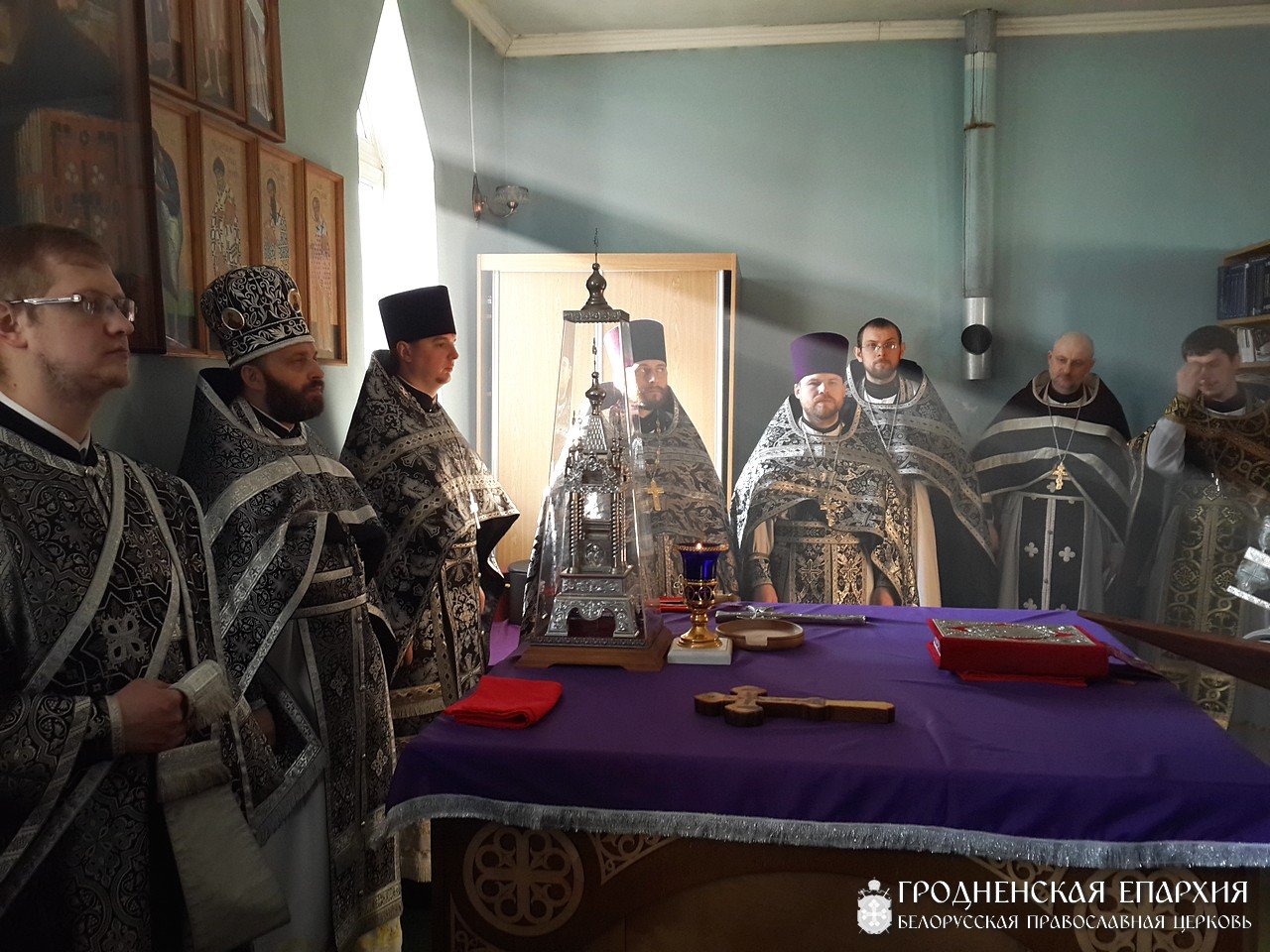 В храме поселка Желудок состоялось соборное богослужение духовенства Щучинского благочиния