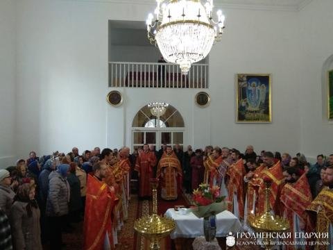 В храме деревни Верейки состоялось соборное богослужение духовенства Волковысского благочиния