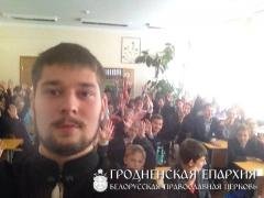 Священник посетил школу и дом культуры агрогородка Коптевка