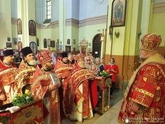 Архиепископ Артемий совершил литургию в храме великомученика Георгия поселка Красносельский