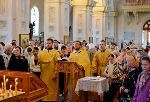 Свято-Покровский кафедральный собор Гродно, молебен