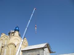 26 апреля 2013г. Установлен купол на строящийся храм Благовещения Пресвятой Богородицы г.Волковыска