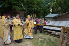 Поднятие купола и креста на храм в честь Усекновения Главы Иоанна Предтечи г.Гродно