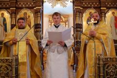 4 июля 2013г. Архиепископ Артемий совершил литургию и хиротонию во диаконы в кафедральном соборе Гродно
