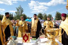 4 июля 2013г. Закладка капсулы в основание малого храма прихода иконы Божией Матери «Взыскание погибших»