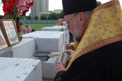 4 июля 2013г. Закладка капсулы в основание малого храма прихода иконы Божией Матери «Взыскание погибших»