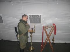 24 сентября 2013г. Священник посетил расположение военно-полевого лагеря частей Российской армии