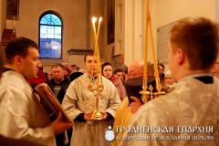 6 января 2013г. В канун Рождества Христова архиепископ Артемий возглавил великое повечерие с утреней в кафедральном соборе города Гродно