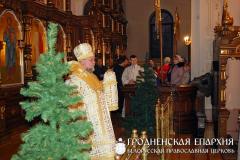 7 января 2014г. Архиепископ Артемий возглавил Рождественские богослужения в кафедральном соборе Гродно
