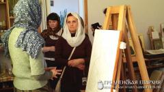 11 октября 2014 года. Ученики иконописной студии при Покровском соборе побывали в мастерской Благовещенского монастыря в Слониме 11 октября 2014 года. Ученики иконописной студии при Покровском соборе побывали в мастерской Благовещенского монастыря в Слониме