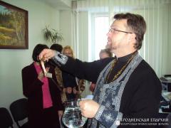 23 февраля 2015 года. Священник совершил чин освящения Гродненского медицинского колледжа 23 февраля 2015 года. Священник совершил чин освящения Гродненского медицинского колледжа