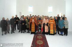 6 мая 2015 года. В строящемся храме в честь великомученика и победоносца Георгия Скидельского благочиния был совершен праздничный молебен с акафистом