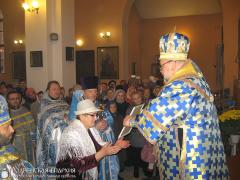 6 ноября 2015 года. Архиепископ Артемий совершил литургию в храме в честь иконы Божией Матери «Всех скорбящих Радость» города Мосты