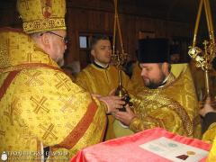 18 ноября 2015 года. Архиепископ Артемий совершил литургию в часовне в честь Святителя Тихона города Гродно