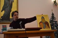 17 января 2016 года в актовом зале Свято-Покровского кафедрального собора г.Гродно иконописец Евгений Коваль провел тематическую встречу: "Рождение иконы".(Илья Муромец)