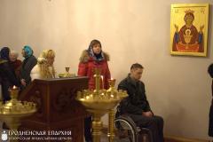 В новогоднюю ночь архиепископ Артемий совершил литургию в Ольгинской церкви города Гродно