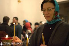 В новогоднюю ночь архиепископ Артемий совершил литургию в Ольгинской церкви города Гродно