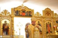 В новогоднюю ночь архиепископ Артемий совершил литургию в Ольгинской церкви города Гродно