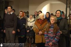 В новогоднюю ночь архиепископ Артемий совершил литургию в Ольгинской церкви города Гродно