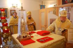 Архиепископ Артемий совершил литургию в малом храме прихода Сретения Господня деревни Гожа