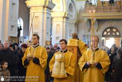 В Неделю сыропустную архиепископ Артемий совершил литургию в кафедральном соборе Гродно