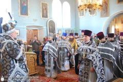 Архиепископ Артемий совершил Литургию Преждеосвященных Даров в храме в честь Покрова Пресвятой Богородицы деревни Первомайская