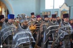 Архиепископ Артемий совершил Литургию Преждеосвященных Даров в храме в честь Покрова Пресвятой Богородицы деревни Первомайская