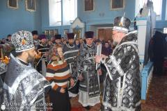 Архиепископ Артемий совершил Литургию Преждеосвященных Даров в храме в честь Покрова Пресвятой Богородицы деревни Первомайская