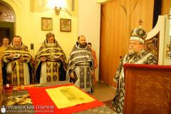 Архиепископ Артемий совершил Литургию Преждеосвященных Даров в храме поселка Красносельский