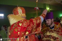 В понедельник Светлой седмицы архиепископ Артемий совершил литургию в храме Благовещения Пресвятой Богородицы города Волковыска