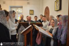 Архиепископ Артемий совершил литургию в нижнем храме прихода Собора Всех Белорусских Святых города Гродно