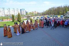 Архиепископ Артемий совершил литургию в нижнем храме прихода Собора Всех Белорусских Святых города Гродно