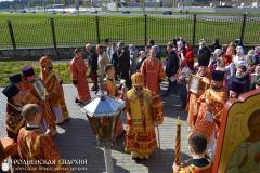 Архиепископ Артемий совершил литургию в нижнем храме прихода Собора Всех Белорусских Святых города Гродно