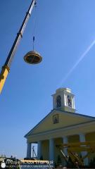 Архиепископ Артемий совершил литургию и освящение креста и купола Александро-Невской церкви д. Вертелишки