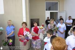 Священник принял участие в итоговой линейке в гимназии Щучина