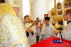Архиепископ Артемий освятил престол и совершил литургию в храме Собора Белорусских Святых деревни Верейки