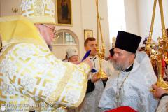 Архиепископ Артемий освятил престол и совершил литургию в храме Собора Белорусских Святых деревни Верейки