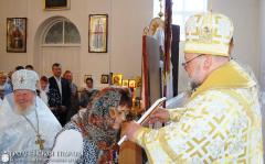 Архиепископ Артемий освятил престол и совершил литургию в храме Собора Белорусских Святых деревни Верейки