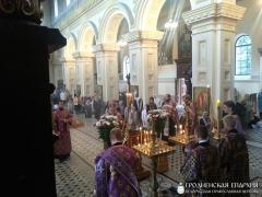 Архиепископ Артемий совершил всенощное бдение в кафедральном соборе города Гродно