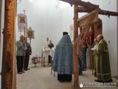 Престольный праздник в строящемся храме в честь Рождества Богородицы города Свислочь