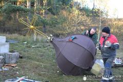 В агрогородке Каролин установили купол с крестом на здание часовни