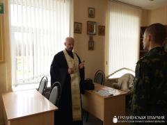 На пограничной заставе №9 состоялся молебен и встреча со священником