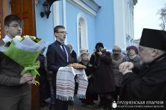 Архиепископ Артемий совершил литургию в храме Архистратига Божия Михаила города Щучин