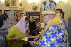 Архиепископ Артемий совершил литургию в малой церкви в честь Введения во храм Пресвятой Богородицы города Волковыска