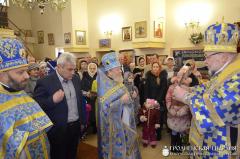 Архиепископ Артемий совершил литургию в малой церкви в честь Введения во храм Пресвятой Богородицы города Волковыска