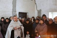 Состоялось первое богослужение в строящейся часовне агрогородка Каролин