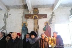 Состоялось первое богослужение в строящейся часовне агрогородка Каролин