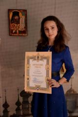 Воспитанницу иконописной студии "Покров" наградили на церемонии закрытия XXV Международных Рождественских образовательных чтений в Москве