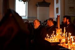 В Неделю сыропустную Владыка Артемий совершил литургию и вечерню с чином прощения в кафедральном соборе города Гродно