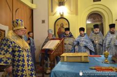 Архиепископ Артемий совершил литургию в храме вмч. Георгия поселка Красносельск